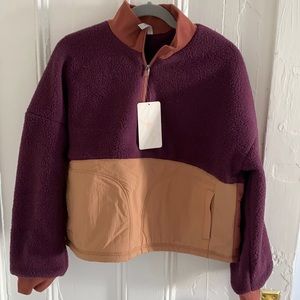 Fabletics cropped fleece pullover